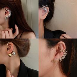 Dangle & Chandelier Single Hollow Bow Wing Micro-set Zircon No Ear Pierced Hanging Bone Clip Earrings Female WholesaleDangle Farl22