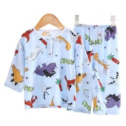 Baby Boys Girls Summer Cotton Sleepwear 1 11T Kids Homewear Children Lightweight Conformtable Pyjamas Cartton Clothes Pullover 220714