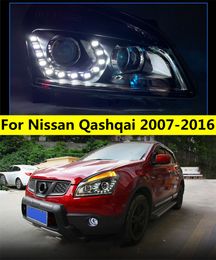 Car Headlights For Nissan Qashqai LED Headlight 2007-16 LED Signal Light Daytime Running Lights High Beam