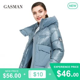 GASMAN Brand autumn winter fashion Women parka down jacket hooded patchwork thick coat Female warm clothes puffer jacket new 001 201019