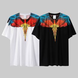 Cotton Men's T-Shirts new Black-White Men's T-Shirt Fashion Casual Print Style S-XXL Size Summer European and American Sleeve Shirt LB0022