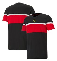 Men's T-shirts 2023 F1 Graphic T-shirt Mens Striped Short Sleeve Summer New Formula 1 Team Co-branded T-shirts Racing Fans Oversized T-shirt Jersey Fv7u