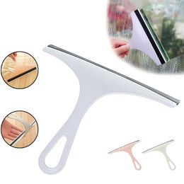 glass scrapers UK - Household Cleaning Bathroom Mirror Cleaner With Silicone Blade Holder Hook Car Glass Shower Squeegee Window Glass Wiper Scraper