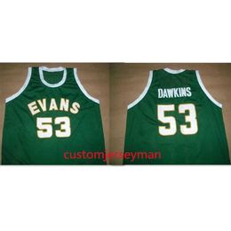 Nikivip GREEN DARRYL #53 DAWKINS EVANS HIGH SCHOOL Basketball Jerseys throwback Mens Stitched jersey Custom made size S-5XL