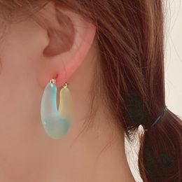 Dangle & Chandelier Korean Creative Resin Earrings Colorful Gradient Transparent Scrub Acrylic For Women Girls Summer Jewelry GiftDangle Mil