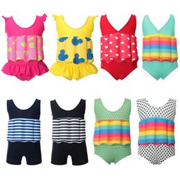 Baby Buoyant Swimwear Girl Quick-drying Buoyancy Swimsuit High Elasticity Pool Float Kid Learning Swimming Clothes 220425