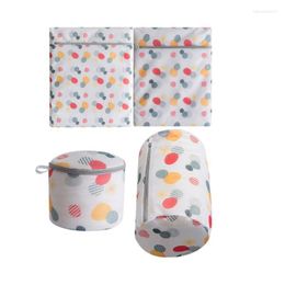 4pcs Household Zippered Laundry Bags Delicate Panties Washing Underwear Clothes Storage Pouch For Home
