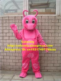 Mascot doll costume Sweet Pink Ant Formicidae Mascot Costume Mascotte Cricket Grig Locust Insect With Big Eyes Happy Face Adult No.1155 Free