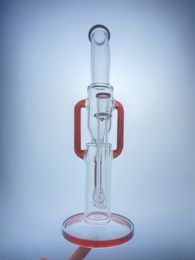 Smoking Pipes red bong 16 inch 14mm joint bent neck