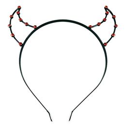 Other Event & Party Supplies Devil Horn Headband Rhinestone Headwear For Halloween Wear Hair Band Shiny Birthday Headpiece