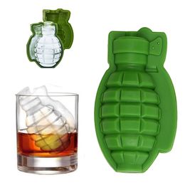 3D Grenade Shape Ice Cube Mould Tray Cream Party Bar Tools Drinks Whiskey Wine DIY Maker M7474