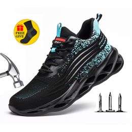 Indestructible Shoes Men and Women Steel Toe Cap Work Safety Shoes Puncture-Proof Boots Lightweight Breathable Sneakers