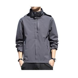M-5XL Plus Size Couple Windbreaker Jacket For Mens Outdoor Sports Hidden Zipper Womens Waterproof Detachable Hooded Jackets 6266