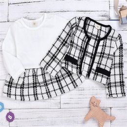 Kids Girls Clothes Set Fashion Toddler Girls Baby Jacket Coat And Long Sleeve Dress 2pcs Suit Cute Outfit