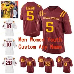 Thr Custom ISU Iowa State Cyclones College Football Jerseys 76 Ray Lima 78 Joey Ramos 8 Deshaunte Jones 9 Joseph Scates Men Women Kids Stitched