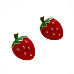 Stud Blucome Anime Earrings Cute Lovely Strawberry High Quality For Women Daily Christmas Earings Fashion JewelryStud