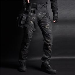 MEGE Tactical Cargo Pants Men Joggers Combat SWAT Army Military Pants Cotton Camo Pockets Stretch Flexible Casual Sweatpants 4XL 201128
