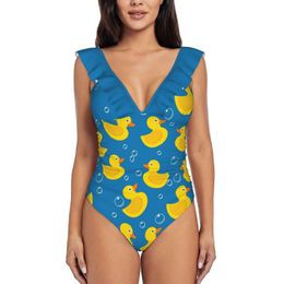 Women's Swimwear Rubber Ducky Women'S Ruffle One Piece Swimsuit Bodysuit Bathing Suit Beachwear Phone CoversWomen's