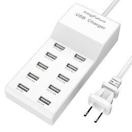 10 Port USB Charger 5V 2.4A Fast Charging Station Power Supply Adapter for Phone Tablet Camera USB Hub A18