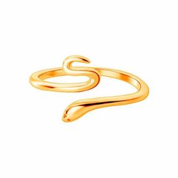 Wedding Rings Animal Smart Snake Smooth Face Bright Ring Female Student Fashion Korean Temperament Open Boyfriend GiftWedding WeddingWedding