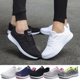 TopSelling Sneakers Women Flats Casual Ladies Woman Lace-Up Mesh Light Breathable Lovers Shoes Female Zapatillas Mujer Designer Classic luxury