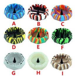 Colourful silicone ashtray diamond cut round shape ashtray is suitable for indoor and outdoor use promotional gifts LK129