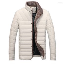 Men's Down & Parkas Size 5XL Clothing Winter Jacket Men Warm Causal Cotton Banded Collar Male Padded Overcoat Outerwear MY16 Phin22