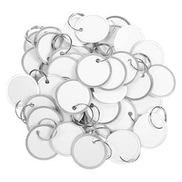 Keychains Metal Rim Tags Key Round Paper With Rings For Car Keys And Door KeysKeychains