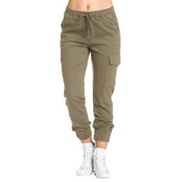 Women Solid Cargo Pants Multicolor Stretch Casual Lacing Drawstring High Waist Bottoms Trousers Fitness Tracksuit High Hop Pant A22