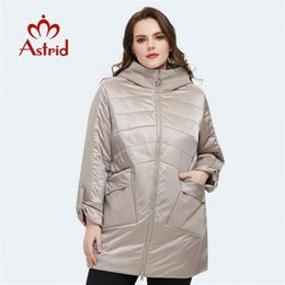 Astrid Spring arrival women jacket loose clothing outerwear high quality plus size mid-length fashion coat AM-8612 201127