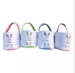 New Products Spot Wholesale Easter Basket Festive Cute Bunny Ear Bucket Creative Candy Gift Bag Easters Egg Tote Bags With Rabbit Tail 27 Styles S 2024