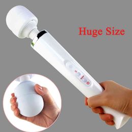 NXY Vibrators Huge Magic Wand for women, USB Charge Big AV Stick Female G Spot Massager Clitoris Stimulator Adult Sex Toys Woman220418