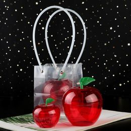 Gift Wrap Christmas Decoration Red Apple Shaped Candy Box Plastic Chocolate Favor Apple-Shaped Packaging Wedding Party SupplyGift
