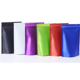 Aluminium Foil Stand Up Packaging Bag Frosted Tea Snack Sealing Pocket Zipper Storage Bags Printing Logo