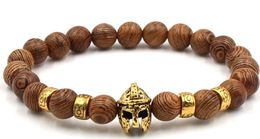 Fashion Strands Natural Stone Weathered Onyx Soldier's Helmet adjusted Bracelet elastic wjes