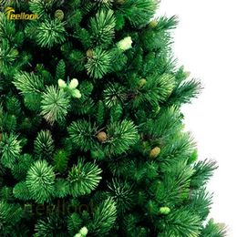 Teellook 1.2m3.6m pine needle PVC material Christmas tree LED lights Christmas Hotel Mall home decorations 201204