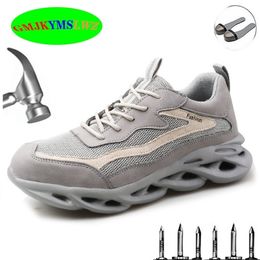 Labour shoes men and women antismashing antipuncture breathable lightweight summer steel toe cap work shoes safety shoes Y200915