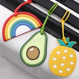 Cartoon Cute Three-dimensional Fruit Luggage Card Holders Suitcase Label Consignment Pass Boarding Pass Schoolbag