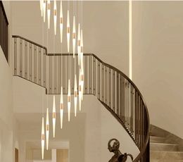 Led Chandelier Lamp For Stair Loft Living Room Bedroom Kitchen Staircase Ceiling Lustre Lighting Indoor Home Decor Long Hanging Lamp