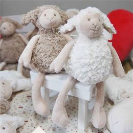 Cute Sheep Plush Toys Soft Stuffed Cartoon Animal Couple of Lamb Stuffed Dolls Baby Accompany Sofa Toys for children Christmas LJ201126