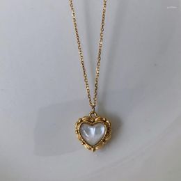Chokers Vintage Gold Color Simple Casual Heart Pendant Necklace Choker JewelryChokers Godl22
