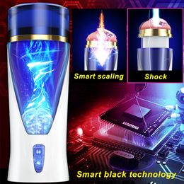 Automatic Telescopic Male Masturbation Cup Silicone Vagina Real Blowjob Pussy Adults 18 Masturbator sexy Toys for Men Machines