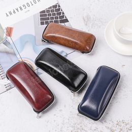 Women EVA Leather Zipper Glasses Cover Cases Men Protable Sunglasses Case Hard Eye Glasses Bag Protector Box Eyewear Cases