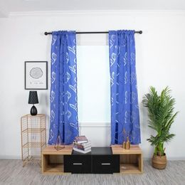 Curtain & Drapes Black Thermal Curtains Tulle Drape Door Panel Window PCS Vines 2 Leaves Sheer Scarf Reusable Shower Liner SheetCurtain