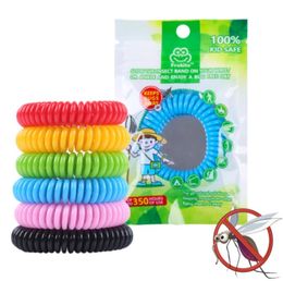 Anti Mosquito Repellent Bracelet Bug Pest Control Repel Wrist Band Insect Keep Bugs Away For Adult Children Mix colors DHL SN4721