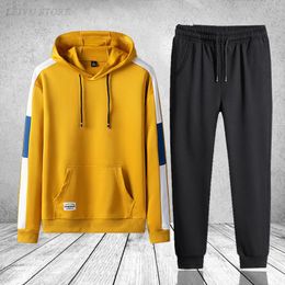 Men's Tracksuits Hoodies Sets Of Women Winter Two Pieces Clothing Autumn Hooded Set Sports Clothes Coats Brands Mosaic Color Man