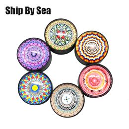 Ship By Sea Tobacco Grinders Smoking Accessories For Hookahs Dab rigs Herb Grinder 3D Small Or Big Grinder 4 Parts Zinc Alloy Material GR183