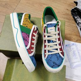 Designer Tennis 1977 Sneaker canvas Luxury shoes Beige blue washed Jacquard Denim women's shoes Ass rubber sole Sticky soles Vintage leather sneakers mkjkkk00003