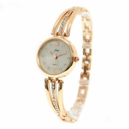 100pcs/lot jw-3512 silver bracelet watch simple design lady bangle watch wrap quartz wristwatch for women crystal watch T200420