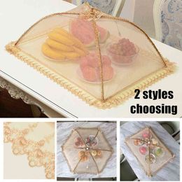 1PC New Umbrella Style Food Covers Anti Fly Mosquito Meal Cover Lace Table Large Table Cover Home Gadgets Y220526